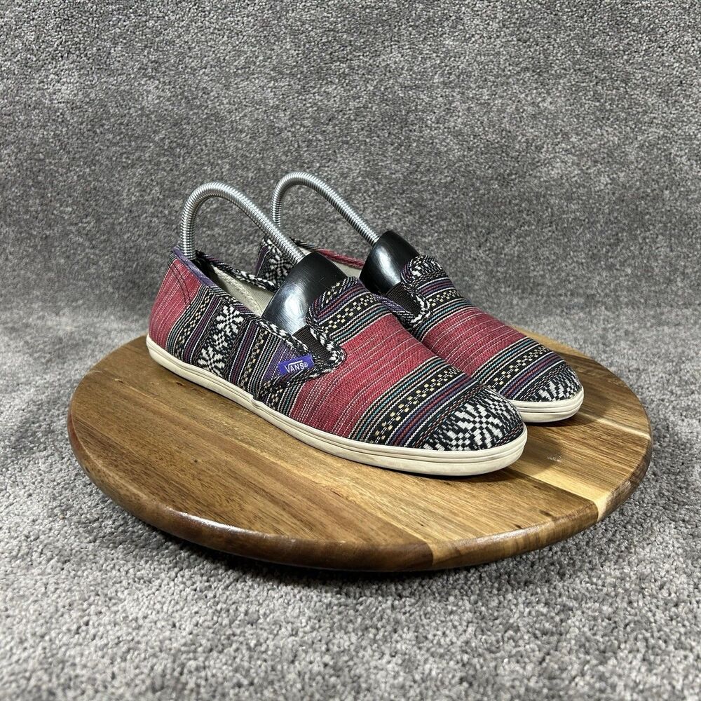 VANS Woven Canvas Women’s Size 8 Serape Mexican Style Slip-On Comfort Shoes Used